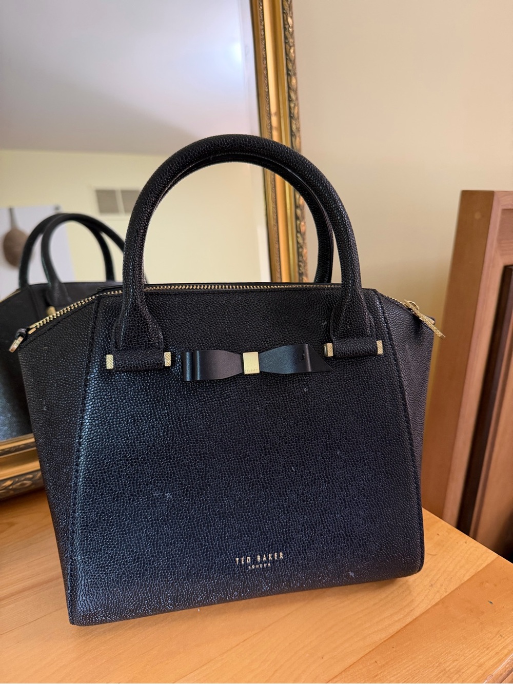 Ted Baker Black Bow-Accent Satchel